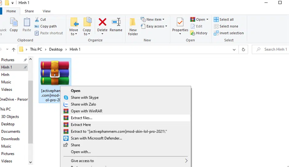 Bước 2: Giải nén file vừa tải về