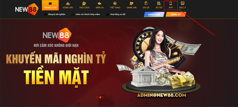 Tải file cài đặt ứng dụng New88 về điện thoại