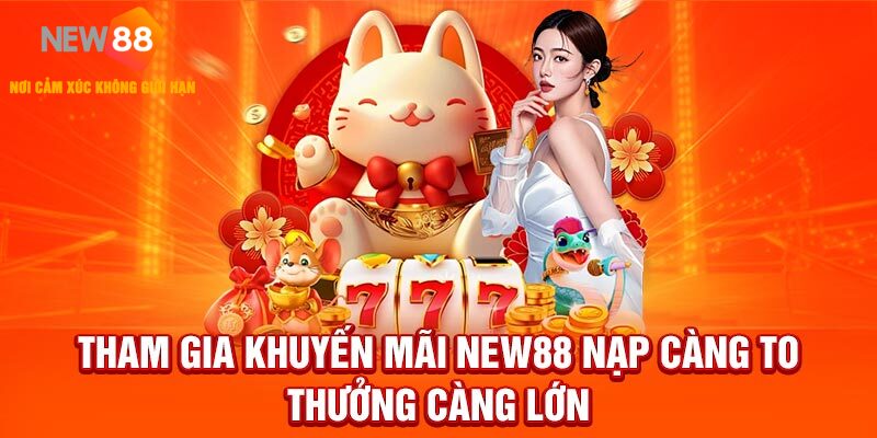 Tham Gia Khuyến Mãi NEW88 Nạp Càng To Thưởng Càng Lớn